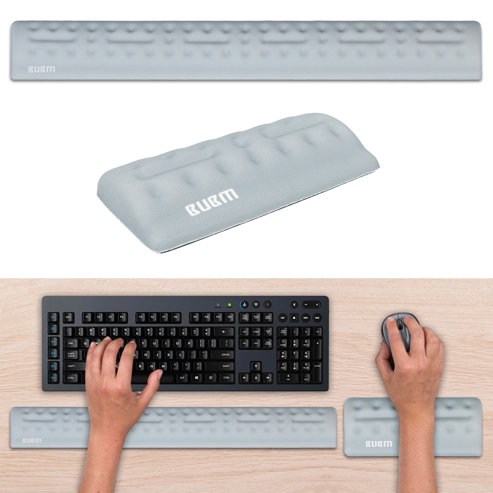 Balems Keyboard Wrist Pad Rest Protect Ergonomic Memory Hand Palm for