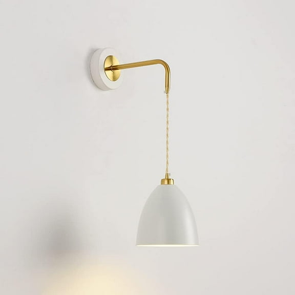 Nordic Wall Sconce Lighting Fixture Bedside Wall Lamp, Indoor Wall Mount Light E27 Hanging Wall Sconces, Modern Metal Wall Lamps for Bedroom Loft Aisle Restaurant