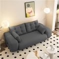 thumbnail image 6 of JERFIT 3-in-1 Convertible Floor Sofa Bed, Foldable Teddy Fabric Sleeper Couch with Pillows for Living Room, Guest Room, Playroom, Grey, 6 of 10