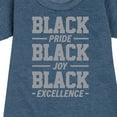 thumbnail image 3 of Instant Message - Black Pride Joy Excellence - Toddler & Youth Girls Fleece Dress, 3 of 6