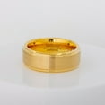 thumbnail image 3 of Jewelry Avalanche Mens Tungsten Wedding Band, 8mm, Brushed, Yellow Gold Ion-Plated, 3 of 5