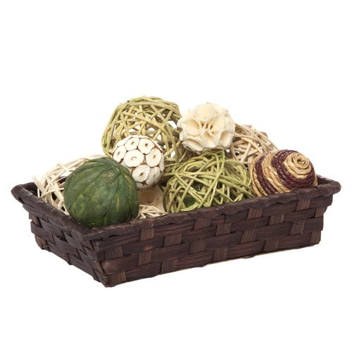 Premium Handmade 8" Dark Brown Bamboo Rectangular Storage Basket – Narrow Artisan Organizer for Countertop, Kitchen, Pantry, Snacks, Bathroom Vanity, Entryway Catch-All by The Lucky Clover Trading