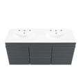 thumbnail image 6 of Modway Render 48" MDF and Particleboard Wall-Mount Bathroom Vanity in Gray/White, 6 of 8