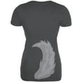 thumbnail image 2 of Halloween Wolf Costume Grey Juniors Soft T Shirt Asphalt 2XL, 2 of 2