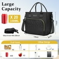 thumbnail image 3 of GPED Insulated Lunch Bag, Leak Proof Lunch Box for Women/Men, Extra Large Lunch Tote Bag with Removable Shoulder Strap & Side Pockets, Reusable Lunch Bag For Work, Picnic, Camping, Beach(Black), 3 of 7