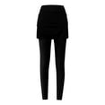 thumbnail image 4 of Pxiakgy Skirted Legging for Women Womens Leggings with A Line Skirt High Waisted Full Length Yoga Pants for Workout Athletic Yoga Legging with Skirts Women Tennis Leggings Clothes Black M, 4 of 5