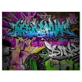 thumbnail image 2 of Graffiti Wall Urban Art - Abstract Street Art Canvas Print, 2 of 3