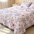 thumbnail image 4 of Linnome Fresh Flowers Printed Summer Quilt Washed Cotton Soft Breathable Machine Washable for Spring Fall 59x78.7in Multicolor#02, 4 of 6