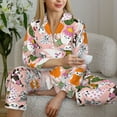 thumbnail image 6 of Lsque Cartoon Halloween Pattern Long Sleeve Pajama Set for Women - Soft 2-Piece Sleepwear and Loungewear Set with Pockets, Comfy Nightwear-Small, 6 of 7
