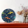 thumbnail image 2 of Cartoon Car Round Wall Clock, Battery Operated Silent Non Ticking Desk Clock for Home Bedroom Kitchen Office School Wall Clock 9.9 Inch Home Decor, 2 of 6