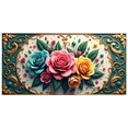 thumbnail image 3 of Floral Banner for Photography Props Background Decoration Party Supplies and Backdrop with Pink Roses and Green Leaves for Wedding Valentine's Day Events, 3 of 4