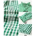 thumbnail image 6 of DOKOTOO Blouses for Women Plaid Button Down Ruffle V Neck Tunic Tops Casual Puff Long Sleeve Gingham Shirts S-2XL, 6 of 9