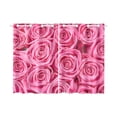 thumbnail image 1 of YUSDECOR Pink Roses Window Curtain Kitchen Curtains Window Treatments 26x39 inch,Set of 2, 1 of 3