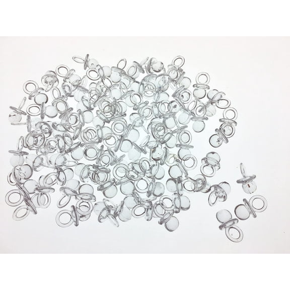 3/4" Mini Clear Pacifiers Baby Shower Game Party Decoration Favors Clear 12pcs
