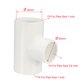 thumbnail image 4 of Tubo PVC Codo PVC de Deslizamiento 69mm x 56mm x 38mm Conector PVC en forma de T Reductor PVC Unique Bargains, 4 of 4
