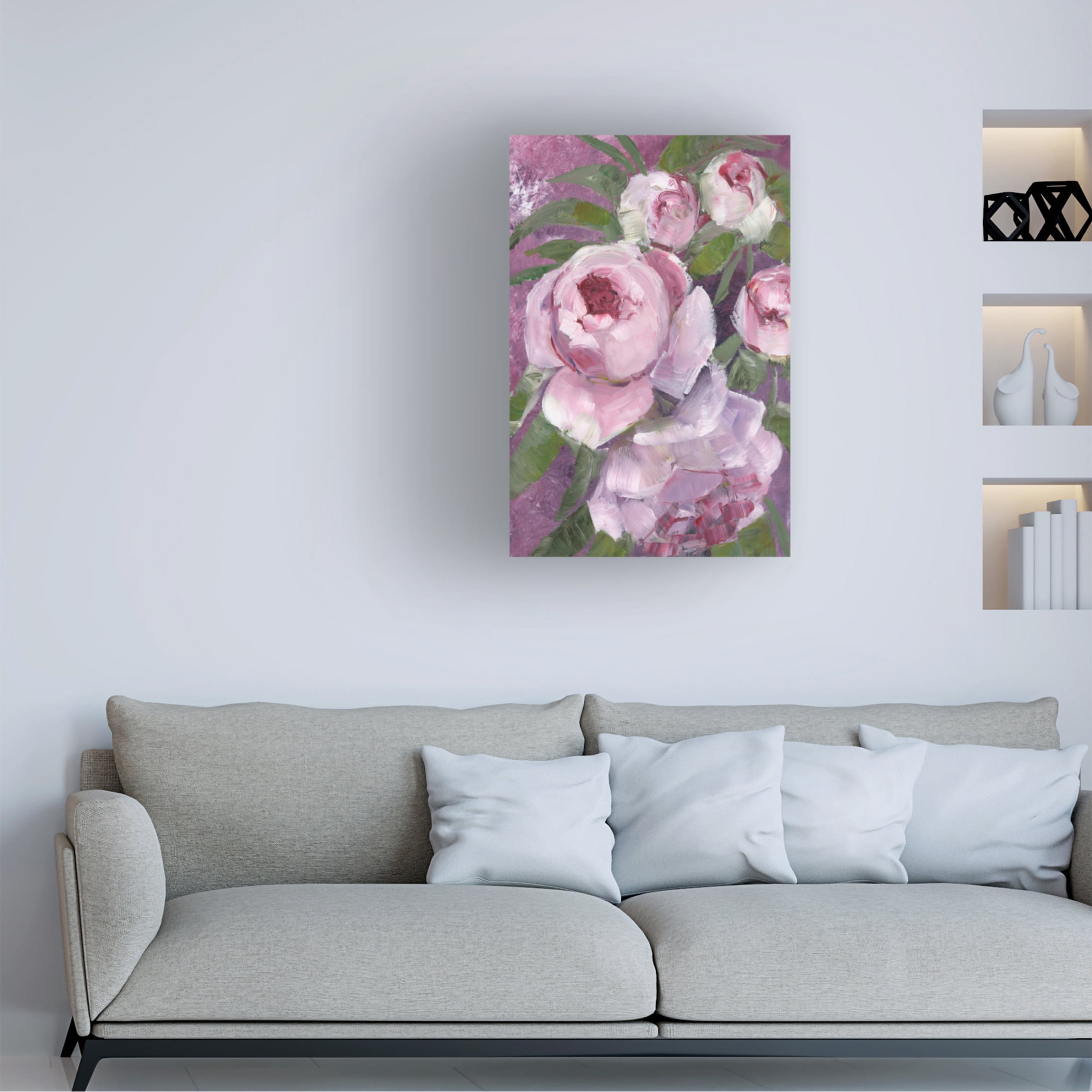 Trademark Fine Art Rosana Laiz Blursbyai Rylee painterly roses Canvas Wall Art