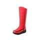 thumbnail image 1 of Zapatos para mujer, grandes, otoño/invierno, de algodón, suela gruesa, colores a juego, botas altas para nieve, botas para correr, botas vaqueras., 1 of 8