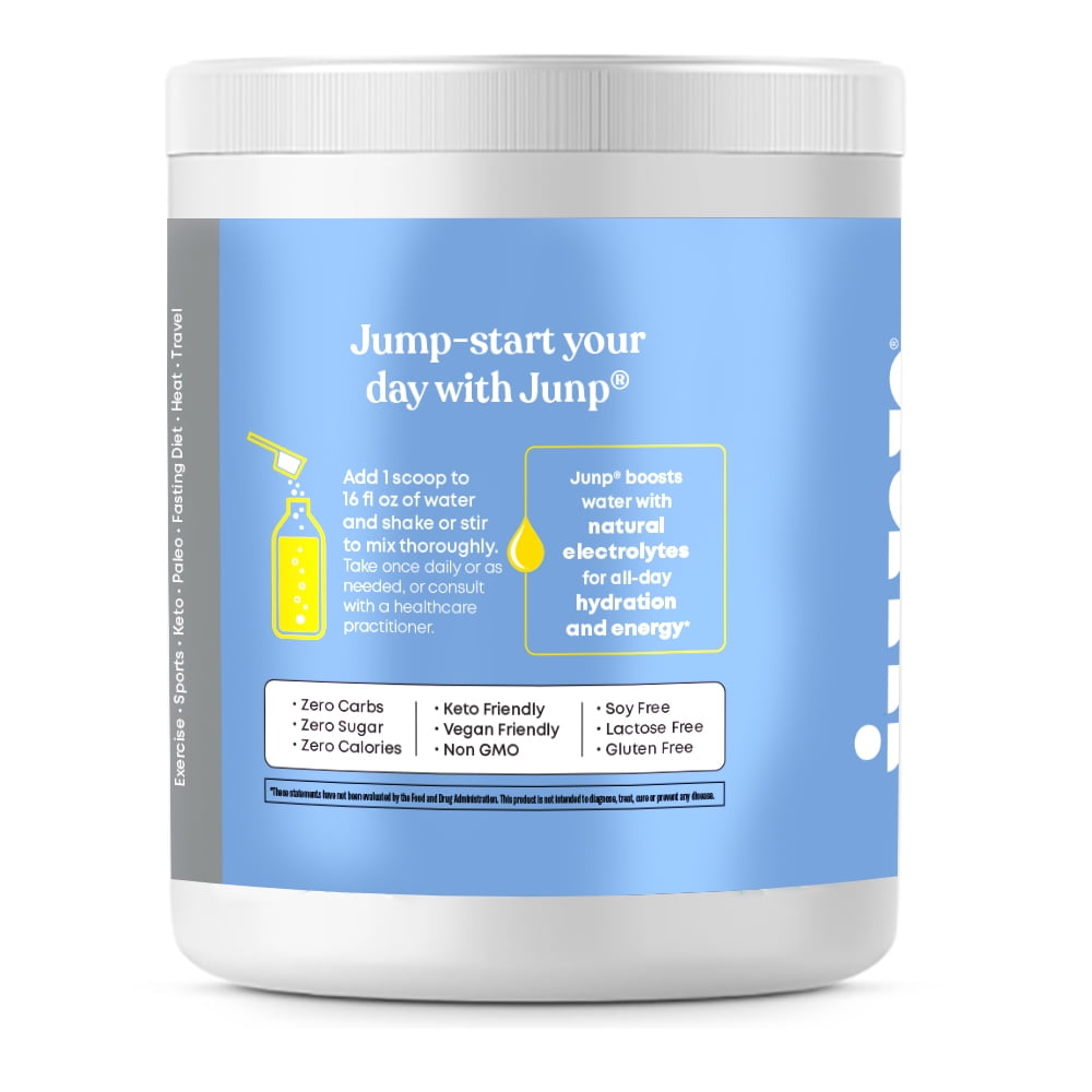 JUNP Hydration Electrolyte Powder, Electrolytes Drink Mix, Hydration Mix, Sugar Free, Gluten Free, 0 Calories, 0 Carbs, Keto Friendly, NON-GMO, Kosher, 90 Servings. (Berry Lemonade)