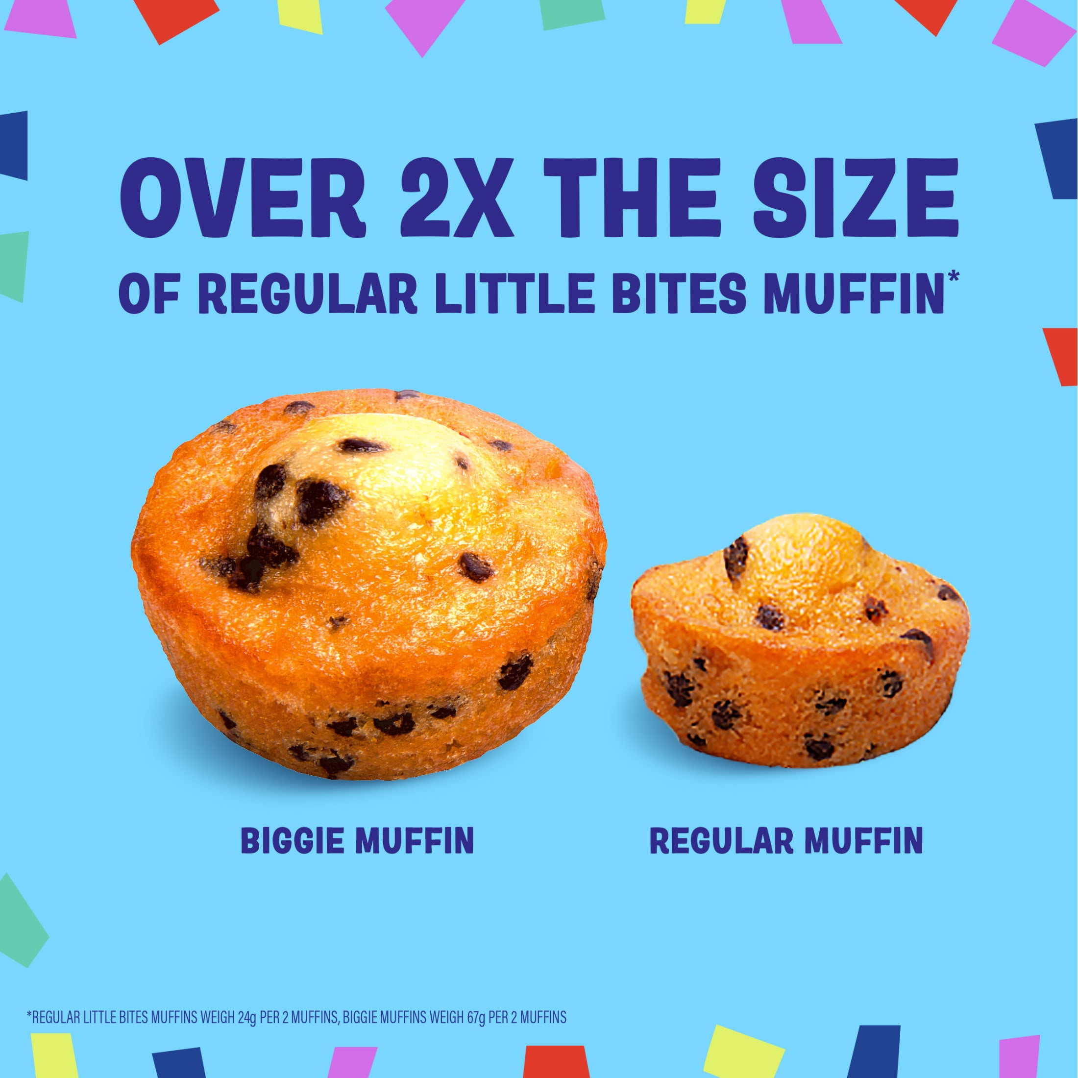 Little Bites Feelin' Chocolate Chippy Biggie Muffins, 4 Count, Chocolate Chip Muffins, 4.75 oz Pouch