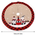thumbnail image 3 of Falda De Árbol De Navidad Con Muñeco De Nieve De Papá Noel, Falda De Árbol A Cuadros Roja Y Negra, Alfombrilla De Cubierta De Base De Árbol, Regalo Para Amigos Y Familiares Kearding HA039093-00, 3 of 6