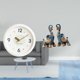 thumbnail image 2 of Reloj de pared moderno con estatuas de elefantes, figura de resina, escultura, adorno, arte, artesanía, coleccionable, decorativo, silencioso, con núm, 2 of 8