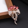 thumbnail image 4 of Artistic Flower Pin Handcrafted Rhinestones Details Fashion Jewelry Graceful, 4 of 12
