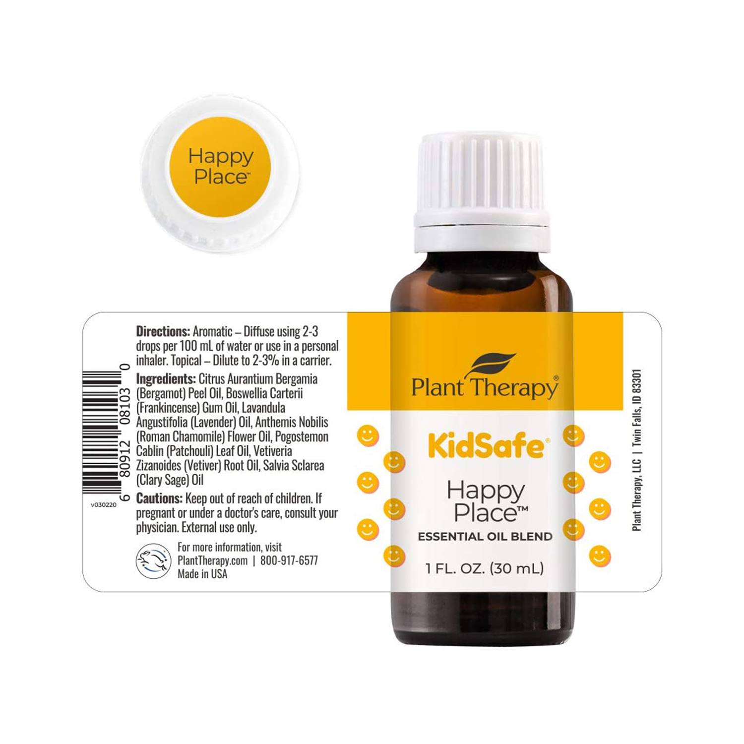 Plant Therapy Happy Place KidSafe Essential Oil Blend 100% Pure