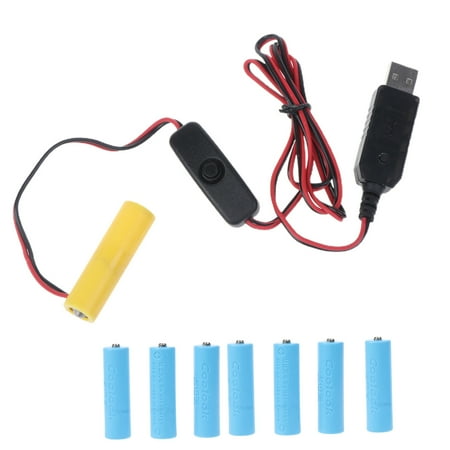 

Dasbsug Reuse QC3.0 USB to AA Battery Eliminator Replace 4-8pcs AM3 LR6 AA Batteries
