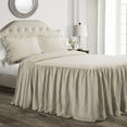 thumbnail image 1 of Lush Decor Ruffle Skirt Bedspread Neutral 3Pc Set Full, 1 of 6