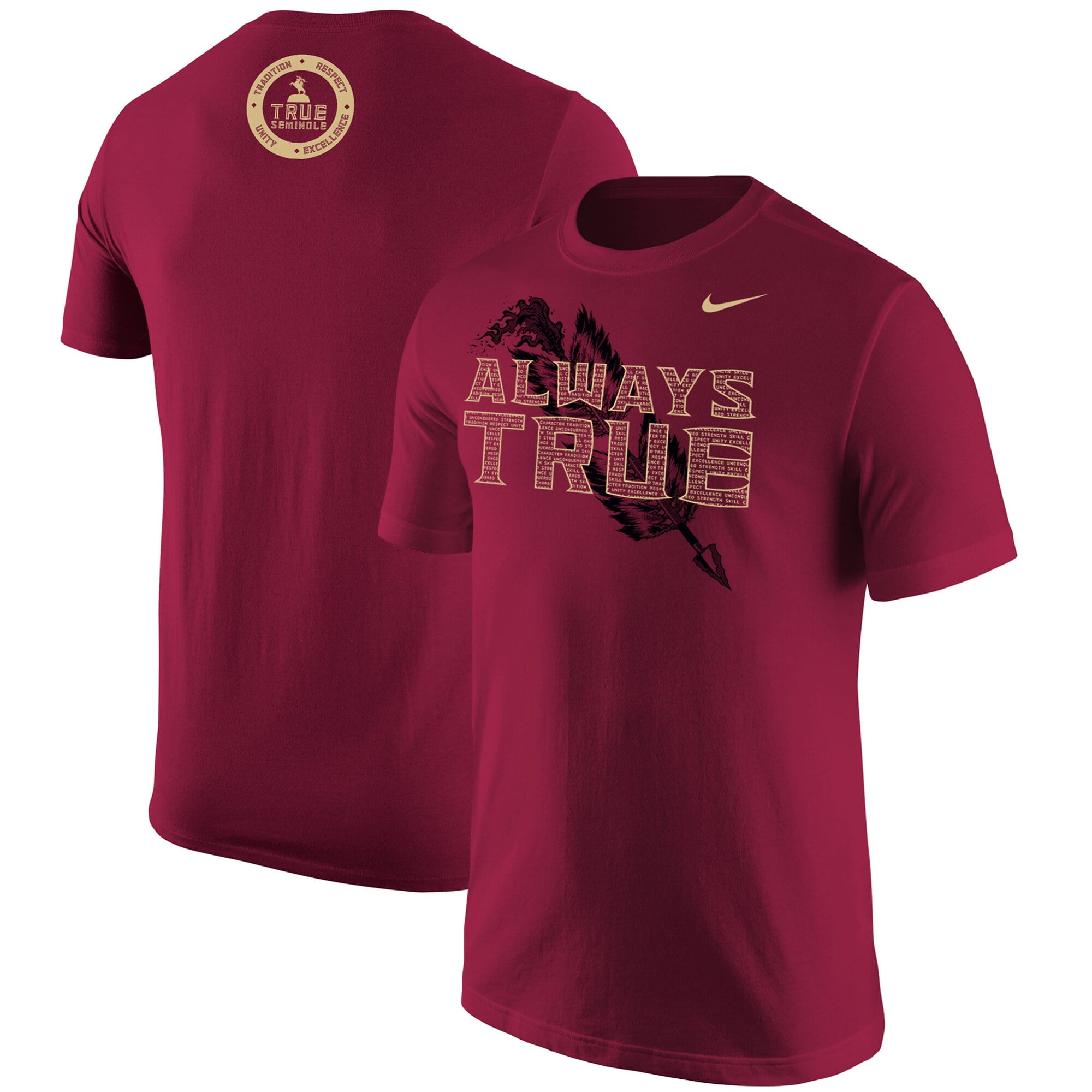 NCAA Florida State Seminoles Womens NCAA Womens Long Sleeve Mascot Style Teeknights Apparel NCAA Womens Long Sleeve Mascot Style Tee Garnet Small