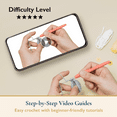 thumbnail image 3 of ComfiTime Crochet Kit for Beginners to Intermediate – Amigurumi Starter Kit with Video Tutorials & Instructions, DIY Plant & Flower Kit for Adults & Teens, Purple Flower Bouquet Style, 3 of 10
