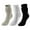 Beige, variant on Women's Scrunch Crew Socks Retro 3-Pack Solid Cotton Boot Calf Chunky Ribbed Cozy Slouchy Athletic Socks