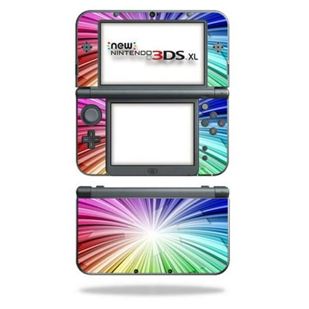 MightySkins NI3DSXL2-Rainbow Exp Skin Decal Wrap for New Nintendo 3DS XL 2015 Cover Sticker - Rainbow Explosion Each Nintendo 3DS XL (2015) kit is printed with super-high resolution graphics with a ultra finish. All skins are protected with MightyShield. This laminate protects from scratching  fading  peeling and most importantly leaves no sticky mess guaranteed. Our patented advanced air-release vinyl guarantees a perfect installation everytime. When you are ready to change your skin removal is a snap  no sticky mess or gooey residue for over 4 years. You can t go wrong with a MightySkin. Features Nintendo 3DS XL (2015) decal skin Nintendo 3DS XL (2015) case Nintendo 3DS XL (2015) skin Nintendo 3DS XL (2015) cover Nintendo 3DS XL (2015) decal This is Not a hard case. It is a vinyl skin/decal sticker and is NOT made of rubber  silicone  gel or plastic. Durable Laminate that Protects from Scratching  Fading & Peeling Will Not Scratch  fade or Peel Proudly Made in the USA Nintendo 3DS XL (2015) NOT IncludedSpecifications Design: Rainbow Explosion Compatible Brand: Nintendo Compatible Model: 3DS XL (2015) - SKU: VSNS55280