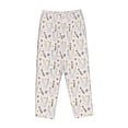 thumbnail image 4 of Xecao Purple Flower Rabbit Women's Straight Lounge Pajama Pants: The Epitome of Relaxed Sleepwear, 4 of 9