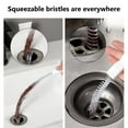 thumbnail image 6 of Pipe Dredging Tool, Sewer Hair Cleaner, Drain Cleaning Brush, Durable Flexible Design Clog Removal, Household Use, Clogged Sink and Tub Solution, Pipe Auger, Drain UKHBMC, 6 of 8