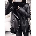 thumbnail image 1 of WinterCoatsWomenThickFauxLeatherFurSheepskinCoatFemaleFurLeatherJacketAviatorJacket, 1 of 4