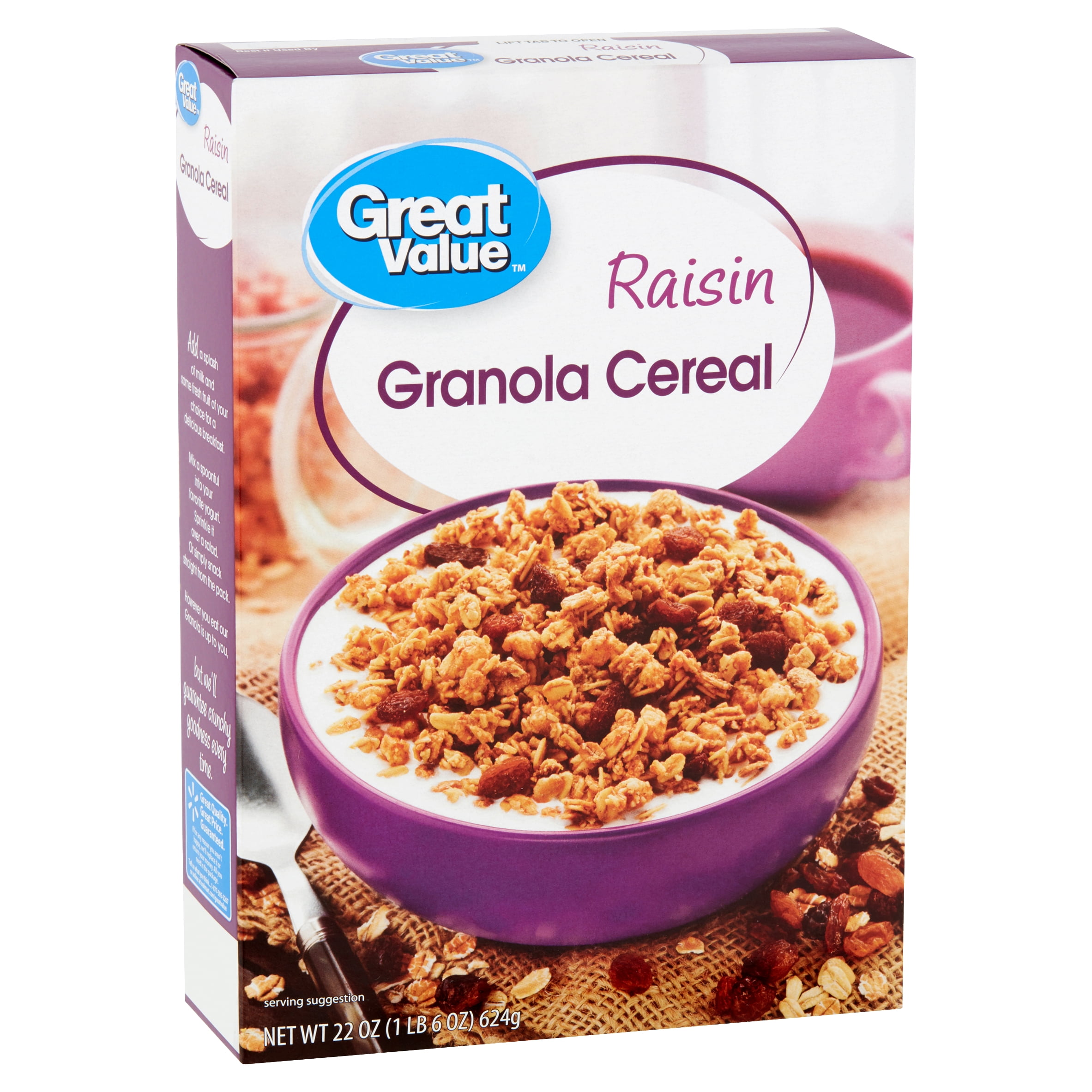 Great Value Raisin Granola Cereal, 22 oz