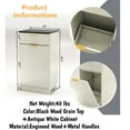 thumbnail image 5 of YIYADO Tilt Trash Can Cabinet 10 Gallon, Wood Kitchen Trash Can Cabinet with Hidden Drawer, Laundry Living Room Trash Recycling Trash Can Storage, White, 5 of 6