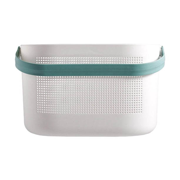 Bolsa de ducha portátil con orificio de drenaje, cesta de almacenamiento, organizador de loción para baño Verde oscuro