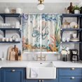 thumbnail image 2 of Octopus Coastal Kitchen Curtains Window Panels, Summer Nautical Starfish Coral Beige Insulated Window Treatment Curtain, Grommet Curtains for Bedroom/Living Room/Bathroom, 2 Piece 52"Wx84"L, 2 of 8
