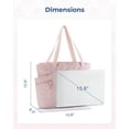 thumbnail image 3 of Bolsa de mano BAGSMART Puffer Carry On Tote 24 L para mujer, color rosa, 3 of 6