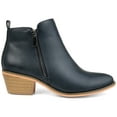 thumbnail image 5 of Brinley Co. Women's Faux Leather Stacked Heel Side Zip Booties, 5 of 8