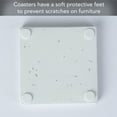 thumbnail image 4 of Thirstystone White Natural Terrazzo Coasters with Protective Cork Backing 4" Square, 4 of 4