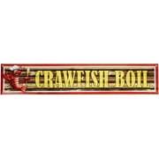 Wood Grain Vinyl Crawfish Boil Banner 12 x 5' - Party Supplies"