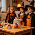thumbnail image 5 of syligr 13 Pcs Halloween Drawstring Candy Bags for Trick or Treat, Reusable Goodie Bags with Pumpkin Print, Drawstring Gift Pouches for Party Favors, Storage Bags for Classroom Holiday, 4x6 Inch, 5 of 8