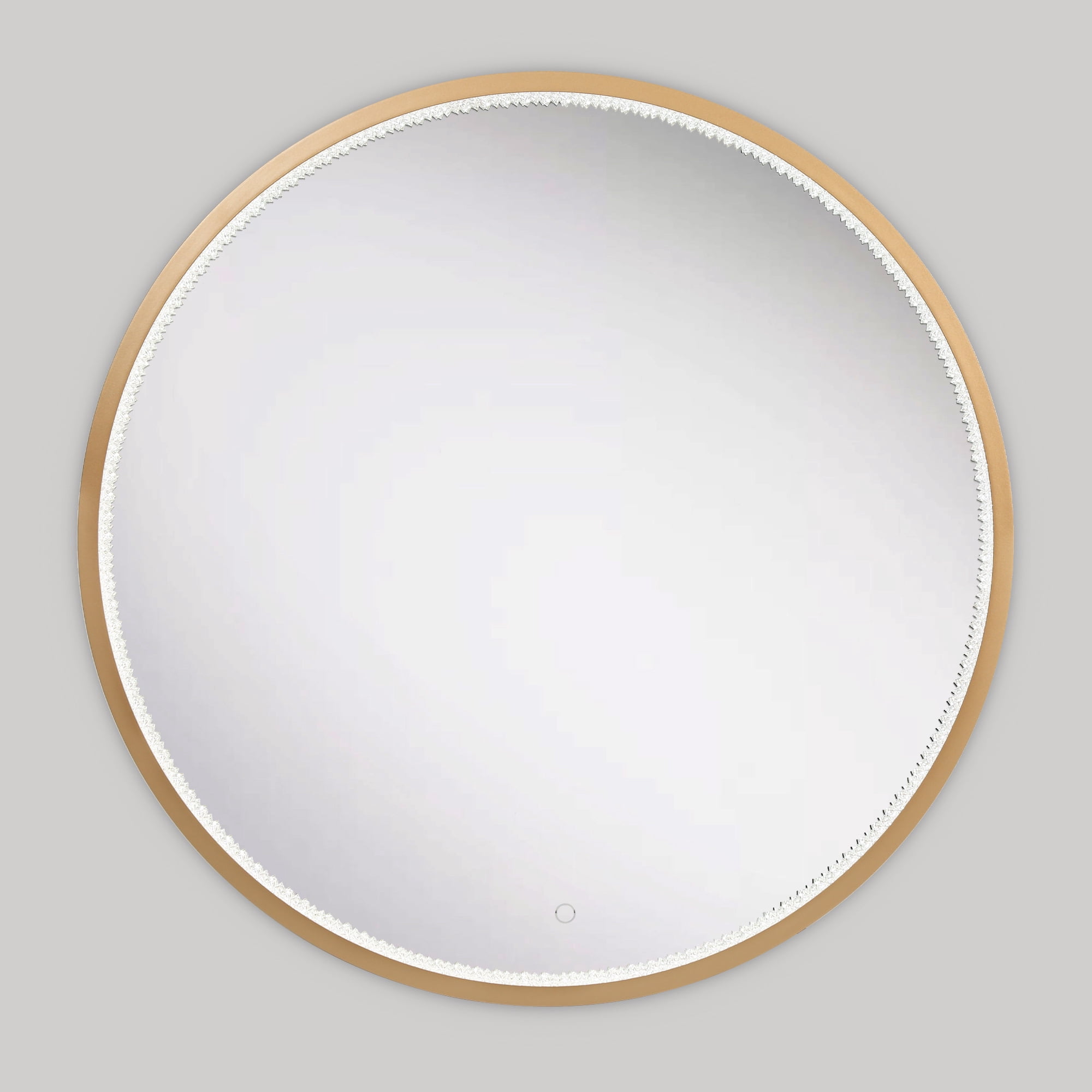 36-in W x 36-in H Round Dark Champagne Gold Framed Full Length Lighted Vanity Mirror