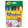 Crayola Washable Window Crayons, 5 Count, Red,Blue,Black,Green,Yellow