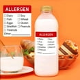 thumbnail image 2 of Red Allergen Warning Sticker 1.8 X 2 inch Food Allergy Warning Label for Food Packaging 500 Pcs, 2 of 6