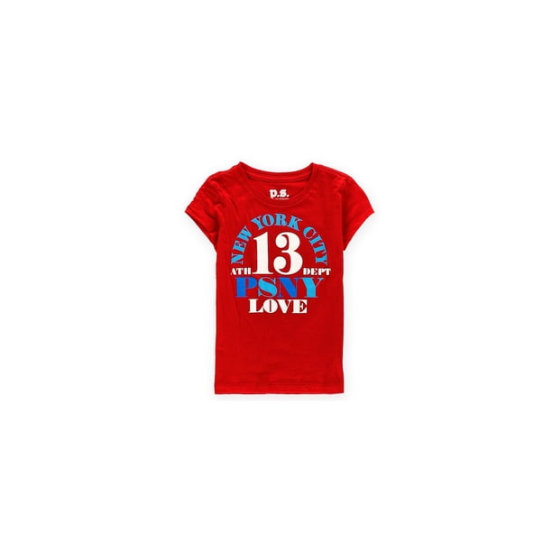 Aeropostale Girls New York City 13 Graphic T-Shirt, Rojo, 5
