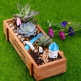 thumbnail image 2 of Wood Planter Box Garden Yard Rectangle Flower Succulent Container Plant Pot, 2 of 7